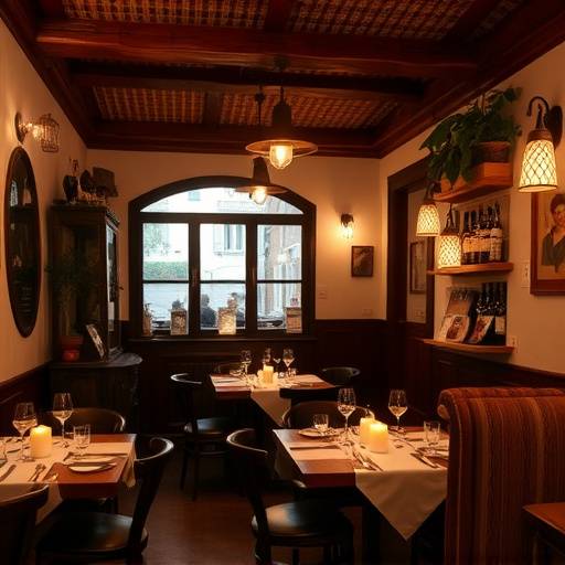 El interior del restaurante Casa de la Paella con mesas preparadas y ambiente acogedor